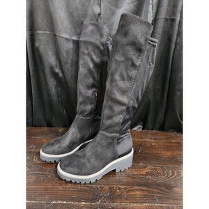 NEW Rock & Candy by ZiGi Gisselle Black Tall Lug Sole Boot/Sz. 6.5